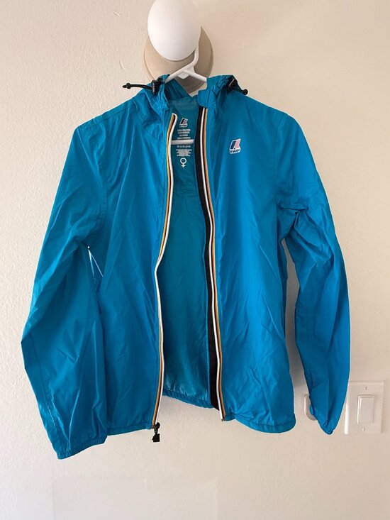 K-Way Jackets & Blazers - K-Way Turquoise Packable Jacket Zip-up Windbreaker